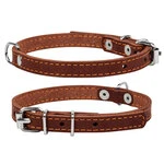 Ошейник "CoLLaR" одинарный (ширина 10мм, длина 22-30см), коричневый