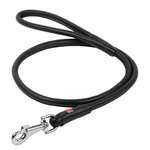 Повідок для собак шкіряний WAUDOG Glamour, круглий, Д 13 мм, Дл 122 см, чорний