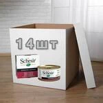 ПАК Консервированный корм Schesir Tuna with Dentex консервы для кошек, тунец с зубаном 14 шт по 85 г
