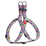 Анатомічний нашийник для собак WAUDOG Nylon з QR паспортом, малюнок "Чарівні квіти", пластиковий фастекс, Ш 20 мм, Дл 50-80 см