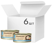 Упаковка влажного корма для котов Grandorf Куриная грудка с креветками 6 шт по 70 г