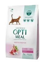 Сухий корм Optimeal для дорослих котів зі смаком ягняти 4 кг