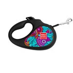Поводок-рулетка для собак WAUDOG R-leash, малий, до 15 кг, 5 м, светоотражаюча стрічка, чорний