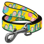 Поводок для собак нейлоновый WAUDOG Nylon, рисунок "Рик и Морти 1", M, Ш 20 мм, Дл 122 cм