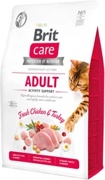 Сухой корм для кошек живущих на улице Brit Care Cat GF Adult Activity Suppor с курицей и индейкой 2 кг