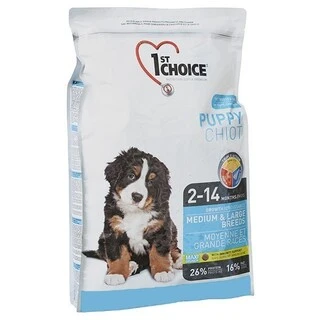 Сухой корм для щенков средних и крупных пород 1st Choice Puppy Medium&amp;amp;Large Chicken со вкусом курицы 15 кг