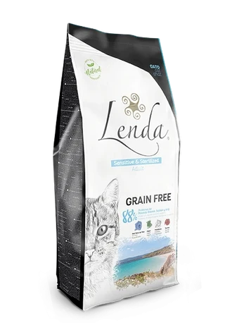 Сухой беззерновой корм для стерилизованных котов Lenda SENSITIVE &amp;amp; STERILIZED Adult, 2 кг