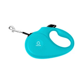 Рулетка-поводок CoLLaR для собак, розмір L, 50 кг, 5 м, стрічка, блакитний