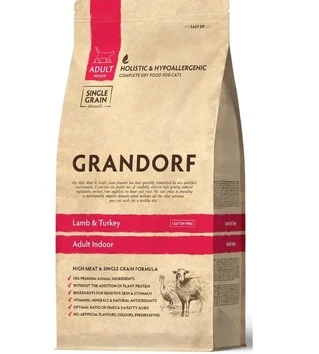 Сухой корм Грандорф Grandorf Lamb &amp;amp; Rice ADULT INDOOR для взрослых кошек ягненок с рисом 2 кг