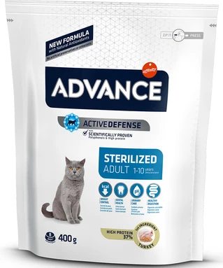 Сухой корм для стерилизованных котов и кошек Advance Sterilized 400 г (8410650160467)
