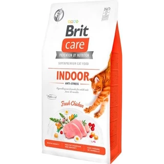 Сухий корм для кішок живуть у приміщенні Brit Care Cat GF Indoor Anti-stress з куркою 0.4 кг