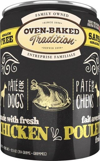 Вологий корм Oven-Baked Tradition Bio Biscuit повністю беззерновий паштет для собак з свіжого м'яса курки 354 г