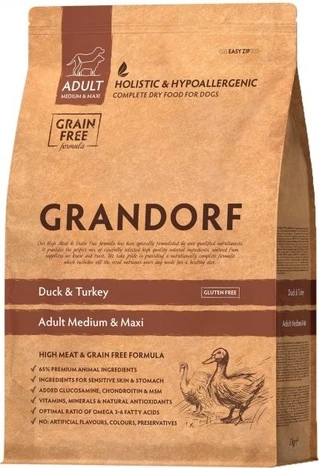 Сухий корм Grandorf Sensitive Care Holistic Duck &amp;amp; Turkey Medium and Maxi Grain Free для собак середніх і великих порід з 1 року качка з індичкою 10 кг