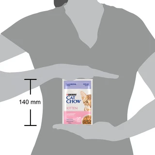 Упаковка влажного корма для котят Purina Cat Chow Kitten кусочки в подливе с ягненком и цуккини 85 г x 26 шт.