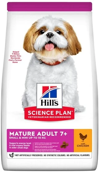 Сухий корм для дорослих малих і мініатюрних собак від 7 років Hill’s Science Plan Mature Adult 7+ Small&amp;amp;Mini з куркою 1.5 кг