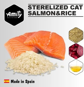 Сухий корм для котів Amity для стерилізованих з лососем 10 кг (8436538949115)