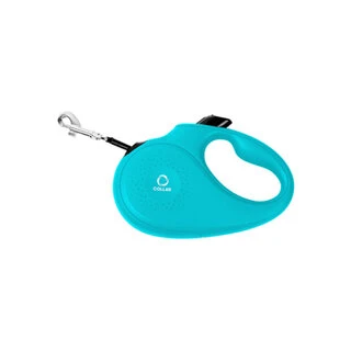 Поводок-рулетка&nbsp;CoLLaR для собак, размер S, 15 кг, 5 м, лента, голубой