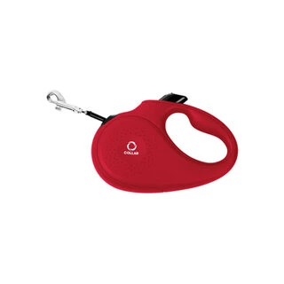Поводок-рулетка CoLLaR для собак, розмір S, 15 кг, 5 м, стрічка, червоний