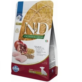 Фармина сухой корм для собак N&amp;amp;D LOW GRAIN CHICKEN &amp;amp; POMEGRANATE PUPPY MINI с курицей и гранатом, 800 г