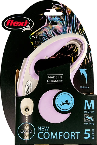 Поводок-рулетка Flexi New Comfort М трос 5 м Ліловий