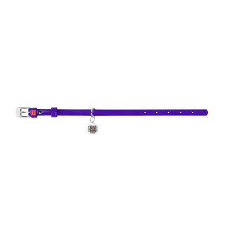 Нашийник для собак шкіряний WAUDOG Glamour з QR паспортом, без прикрас, Ш 15 мм, Дл 27-36 см, фіолетовий