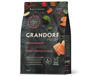 Сухой корм для средних и крупных собак Grandorf FRESH SALMON &amp;amp; SWEET POTATO ADULT DOG MEDIUM &amp;amp; MAXI с лососем 3 кг