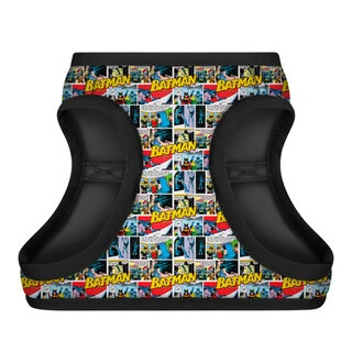 М'яка шлея для собак WAUDOG Clothes з QR паспортом, малюнок "Бетмен комікс", S2, В 46-50 см, С 43-45 см