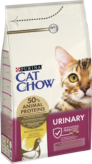 Сухий корм для дорослих котів Purina Cat Chow Urinary для підтримки здоров'я сечовивідної системи, з куркою 1.5 кг (5997204514387)