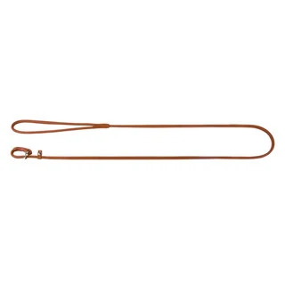 Поводок-удавка для собак шкіряний WAUDOG Soft, круглий, Д 8 мм, Дл 183 см, коричневий