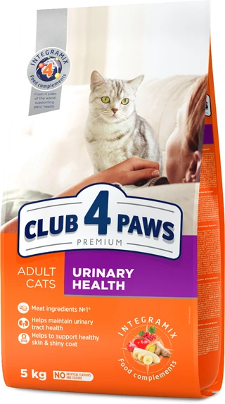 Сухой корм для взрослых кошек Club 4 Paws (Клуб 4 Лапы) Премиум. Поддержка здоровья мочеиспускательной системы 5 кг