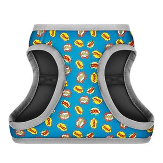 М'яка шлея для собак WAUDOG Clothes з QR паспортом, малюнок "ВАУ", XS3, обхват 32-35 см, грудна клітка 22-24 см