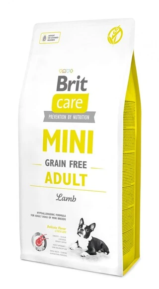 Сухий корм для дорослих собак мініатюрних порід Brit Care Mini Grain Free Adult з ягнятиною 7 кг