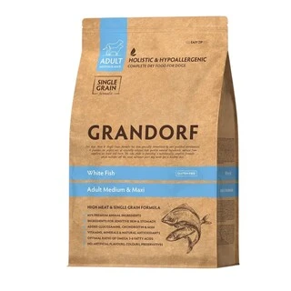 Сухий корм Grandorf Sensitive Care Holistic White Fish &amp;amp; Brown Rice Medium and Maxi Adult для собак середніх і великих порід з 1 року 1 кг