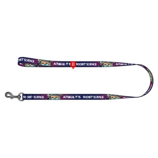 Повідок для собак нейлоновий WAUDOG Nylon малюнок "Космос. Ракетобудування", M, Ш 20 мм, Дл 122 см