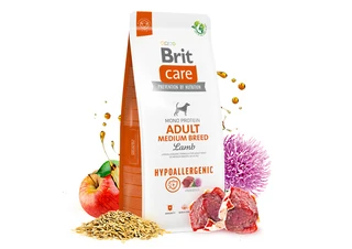 Корм для собак середніх порід Brit Care Dog Hypoallergenic Adult Medium Breed гіпоалергенний з ягням 1 кг (8595602559039)