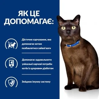 Сухой корм для кошек лечения сахарного диабета и ожирения Hill's Prescription Diet m/d Diabetes Management с курицей 1.5 кг