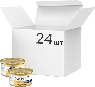 Упаковка влажного корма для кошек Purina Gourmet Gold Паштет с индейкой 24 шт по 85 г