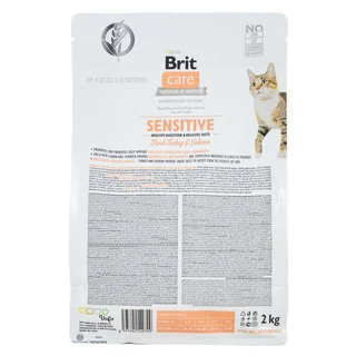 Сухий беззерновий корм Brit Care Sensitive HDigestion для котів з чутливим травленням індичка/лосось 2 кг