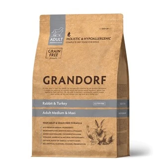 Сухой корм Grandorf Rabbit Turkey and Potato Medium and Maxi беззерновой для собак средних и крупных пород 1 кг