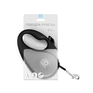 Поводок-рулетка&nbsp;CoLLaR для собак, размер L, 50 кг, 5 м, лента., черный