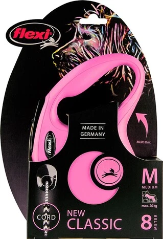 Поводок-рулетка Flexi New Classic M 8 м Розовый