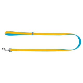 Поводок для собак кожаный WAUDOG Glamour, "Colors of freedom", S-M,  Ш 18 мм, Дл 122 см