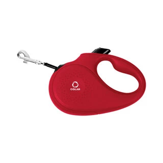 Поводок-рулетка CoLLaR для собак, размер L, 50 кг, 5 м, лента., красный