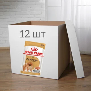 ПАК.Влажный корм Royal Canin POMERANIAN LOAF (Паштет) для взрослых собак породы Померанский Шпиц 12 шт по 85 г