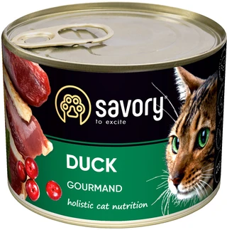Влажный корм Savory для котов с уткой 200 г