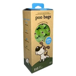 Пакети для прибирання за собаками Poo Bags без запаху 315 шт (21 рулон)
