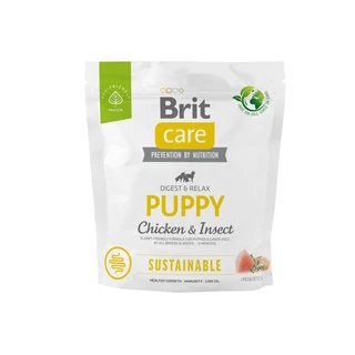 Корм для щенків Brit Care Dog Sustainable Puppy з куркою та комахами, 1 кг