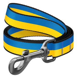 Повідок для собак нейлоновий WAUDOG Nylon малюнок &quot;Colors of freedom&quot;, S, Ш 15 мм, Дл 122 см