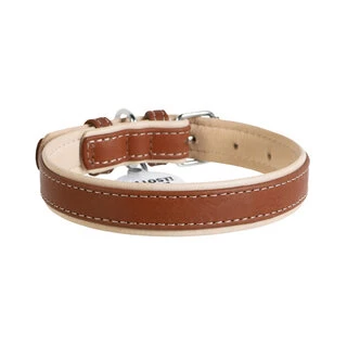 Нашийник для собак шкіряний WAUDOG Soft з QR паспортом, Ш 25 мм, Дл 38-49 см