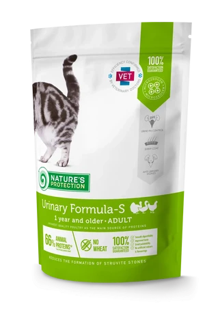 Сухой корм для взрослых стерилизованных котов и кошек для профилактики и лечения СКХ Nature's Protection Urinary Formula-S 400г